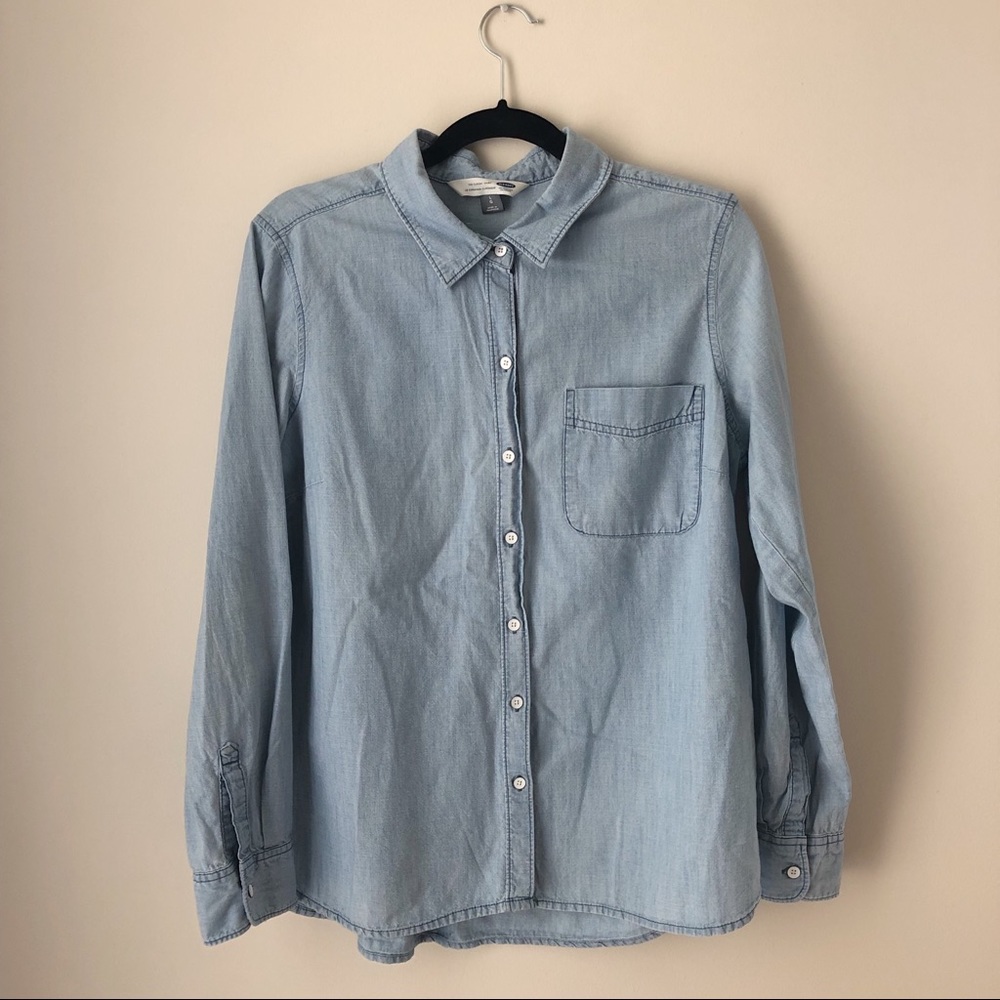 🚨LAST CALL🚨chambray long sleeve button down